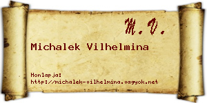 Michalek Vilhelmina névjegykártya